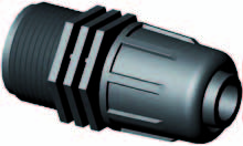 PP klemkoppeling 3/4 buitendraad voor druppelslang 16mm