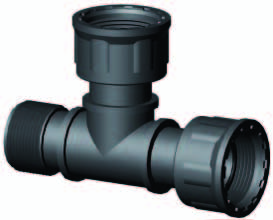 Manifold T-stuk 2 x 1" binnendraad 1" buitendraad | Beregening Aanleggen
