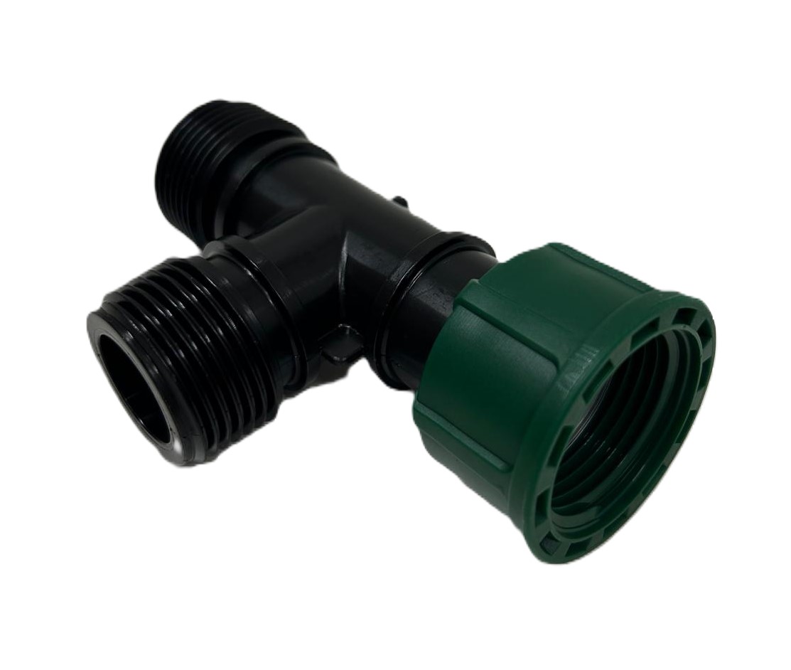 Manifold T-stuk 1inch binnendraad 2 x 1inch buitendraad - Afbeelding 3