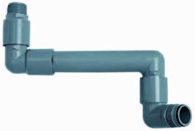 Zwenkknie flexibele aansluiting 1 1/2inch ACME 30cm