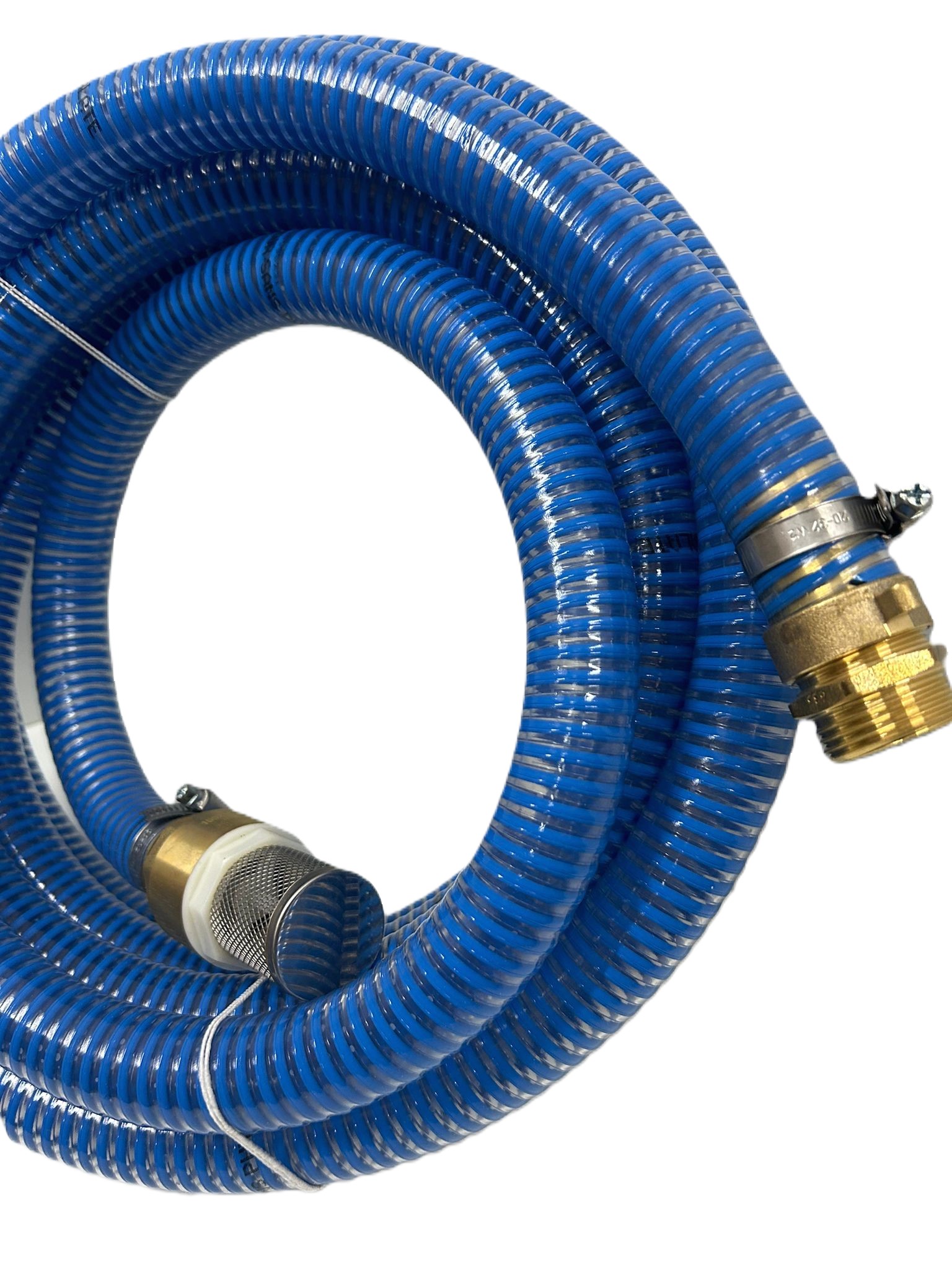 Aanzuigslangset 32mm met RVS zuigkorf en messing aansluiting 7 meter - Afbeelding 2