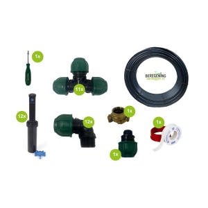 Complete RainBird tuinsproeierset 3504 | 12 sproeiers met tyleen