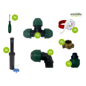 Complete RainBird tuinsproeierset 3504 | 2 sproeiers zonder tyleen